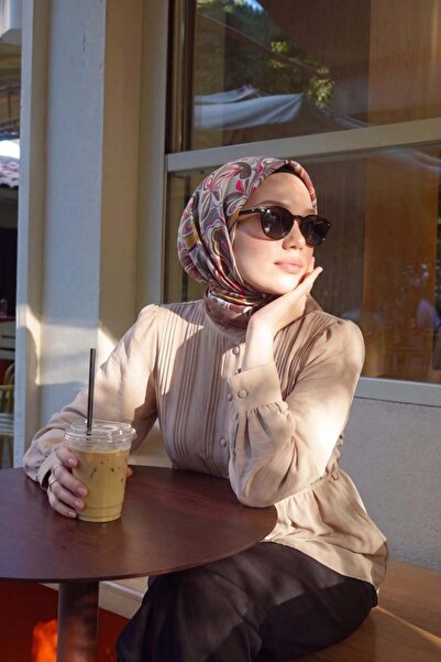 Silk Home Velora Scarf Aura Floral Dark Mink