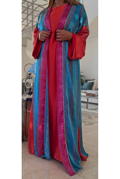 details Orange Dream Abaya Set