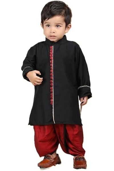 Polka Tots unisex-baby Festive Angrakha-1299_1 Angrakha Full Sleeve (pack of 2)