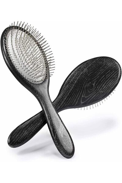 Tazweeq Hair Brush, Special Paddle Brush with Metal Bristles for Combing and ...