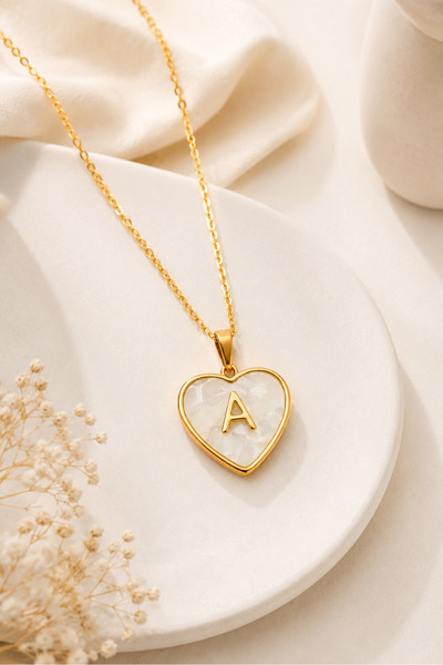 Archhazel Jewelery Three-dimensional Letter A Steel Necklace