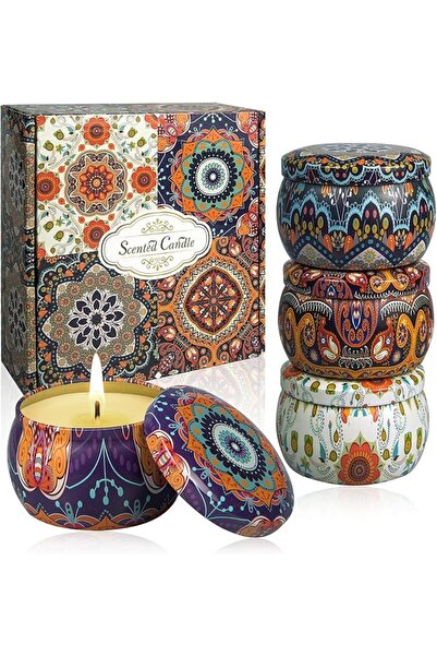 TERRIFI Scented Candles Home Gift Set, Aromatherapy Candle 4 Cans Made of 100...