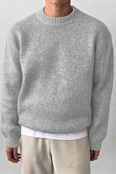 SERABLANKA Men's Oversize Turtleneck Knit Sweater – Comfortable Fit