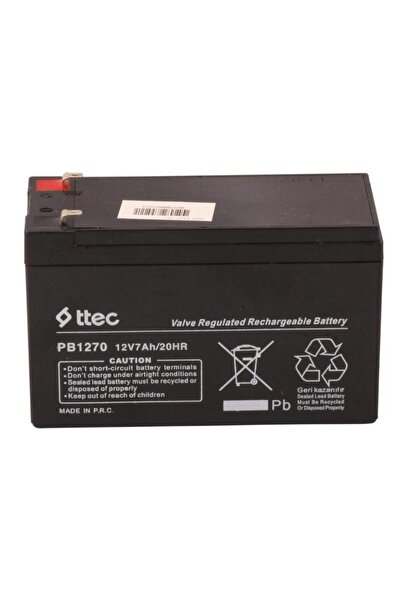 VALOR Ttec 12V 7 Ah Kuru Bakımsız Akü