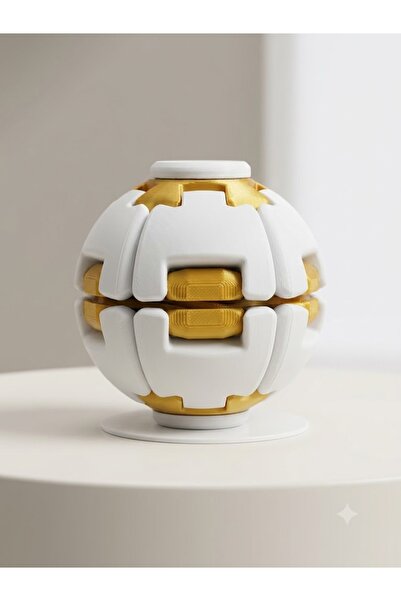 ZEKTON Basmalı Döner Spinner Ball Stres Topu 6 Cm - Mekanik Tuşlu Odaklanma V...