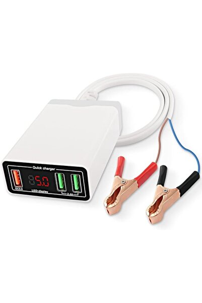 NALACAL مشبك بطارية، شاحن سريع، محول تيار مستمر، محول شحن USB، محول طاقة، منظ...