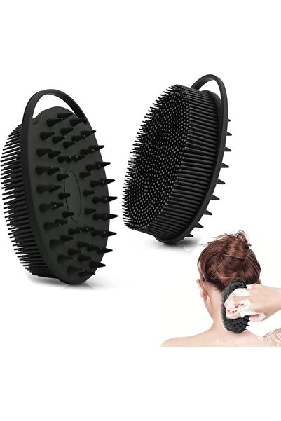 ToolHouse Silicone Bath and Hair Shampoo Brush, Body Brush, Scalp Massager wi...