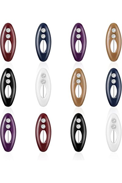 Yelajoy 12-Pcs Hijab Pins Clips – Colorful Plastic-Tipped Safety Clips for Sc...