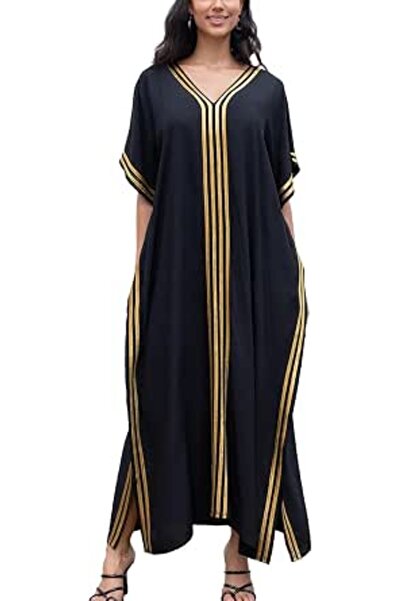 YouKD Women's Long Kaftan Maxi Bohemian Dress Beach Coverup Robe Roomy Kimono...