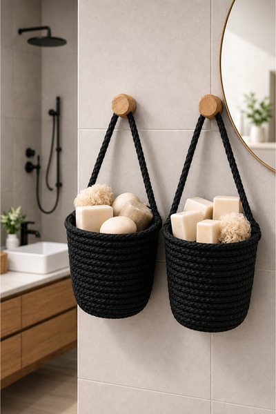 ÖRGÜM Bathroom Organizer Mini Decorative Soap Holder 12X10 cm Hanging Apparat...