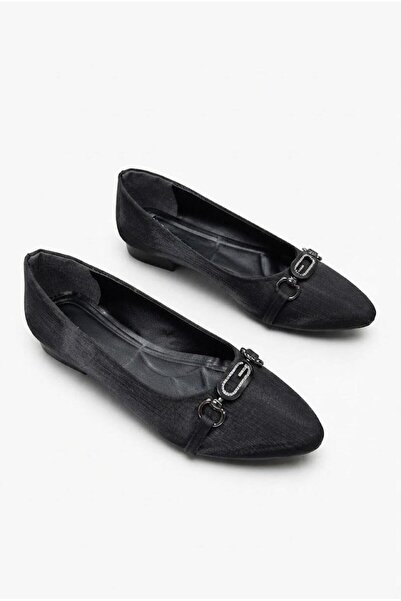 fort 05130 Satin Comfortable Stylish Elegant Stone Buckle Detailed Women's Ba...