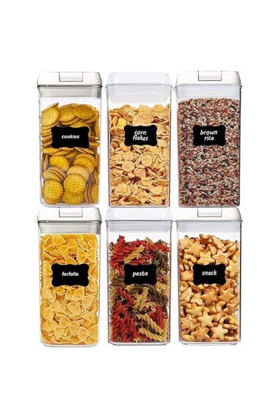 Generic O-NINE Airtight Food Storage Containers, Set of 6 Pieces, 1.2L