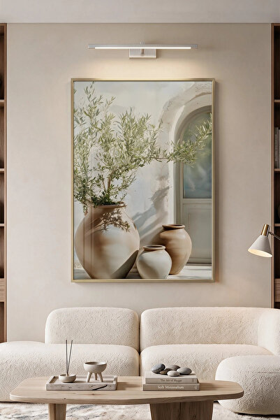 KOLAJTASARIM 1 Piece Gold Metal Framed Real Glass Printed Wall Painting — Bei...