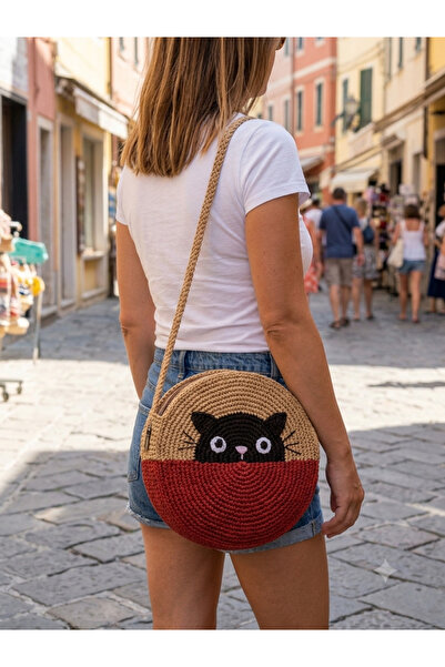 MEGAHAN BOUTIQUE Megahan Hand-Knitted Paper Ip Teddy Bear Shoulder Bag