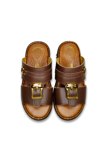 Amity Footwear KSA هدية للزوج صندل رجالي جلد انزلاق سهل – تصميم هندسي فريد من...