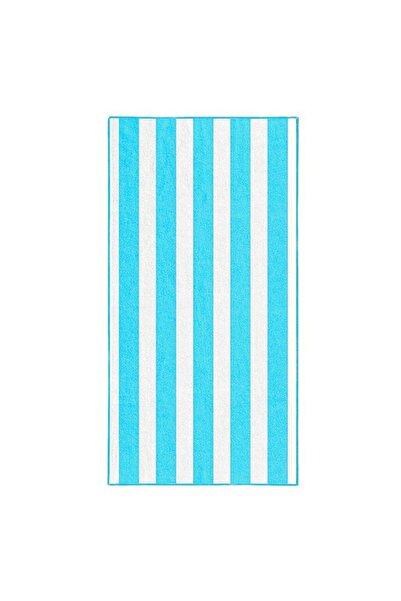 OEM Prosop din Microfibre cu Dungi Turcoaz pentru Plaja 75x150cm