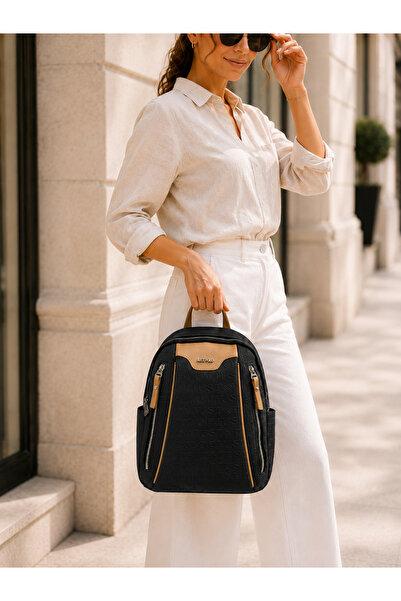 Just Polo Women's Medium Size Multi-Compartment and Lined Luxury Backpack Sho...