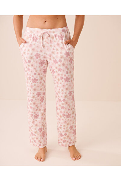 La Vie en Rose Leopard Flower Print Super Soft Pajama Pants