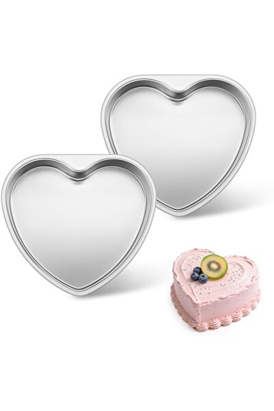 Generic - 6 Inch Heart Shaped Cake Pan, 2 Small Stainless Steel Heart Shaped ...