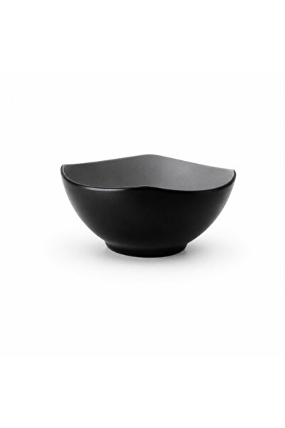 genric Deep Black and Gunmetal Melamine Bowl 16 cm