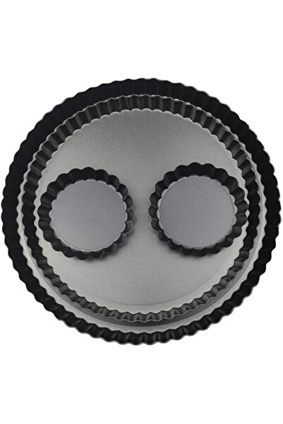 Generic 11 & 9 Inch Round Tart Pans & 4 Inch Mini Tart Pan Set, 4 Pcs. Quiche...