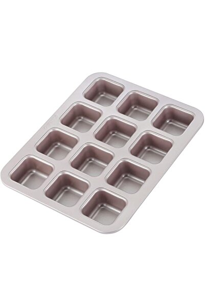 Generic CHEFMADE Brownie Cake Pan, 12-Cavity Non-Stick Square Muffin Pan Blon...
