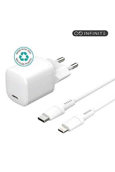 eSTUFF Φορτιστής Κινητού Τηλεφώνου με Θύρα USB-C και Καλώδιο USB-C, 20W Power...