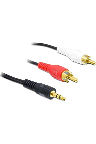 DELOCK Καλώδιο Ήχου 3.5mm Αρσενικό σε RCA Αρσενικό, Μαύρο, 1.5μ, με Επιχρυσωμ...
