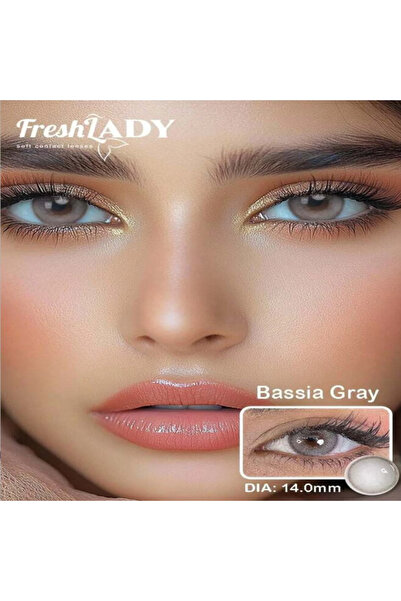 Fresh Lady Bassia Gray Monthly Disposable Contact Lenses, Color Contact Lense...