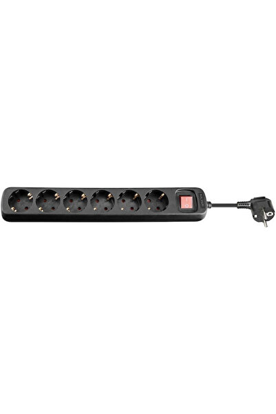 MicroConnect Πολύπριζο 6 θέσεων με διακόπτη και καλώδιο 5μ Κωδικός: GRU0065B