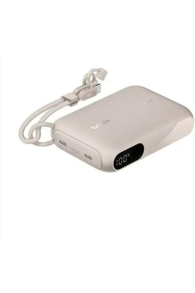 Belkin Power Bank 10000mAh 20W με 2 θύρες εξόδου USB-C Αμμόχρωμο