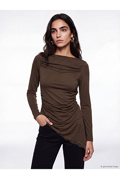 LC Waikiki I Lace Detailed Asymmetrical Cut Blouse from Freezen Store
