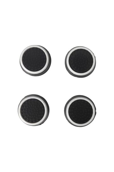 TUX Analog Koruyucu Ps4/Ps5/ ile Uyumlu Pad Siyah Beyaz 4lü Paket - GP5-21