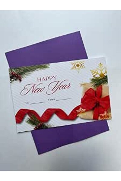 Generic New Year Postcard Greeting Card – Festive 4x6 Postcard with Happy New...