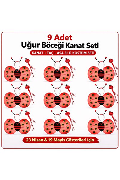ZERO LAND Zengezur 9-Piece Ladybug Costume Set – Horse (214920) Crown and Staff