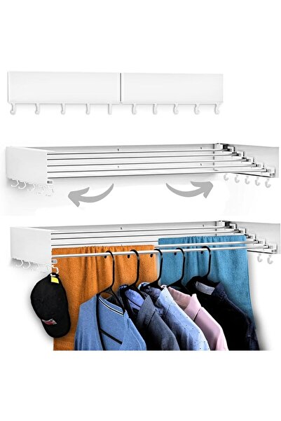 NIUBI Wall Mounted Laundry Drying Rack, Retractable & Foldable, 31.5" Wide, 1...