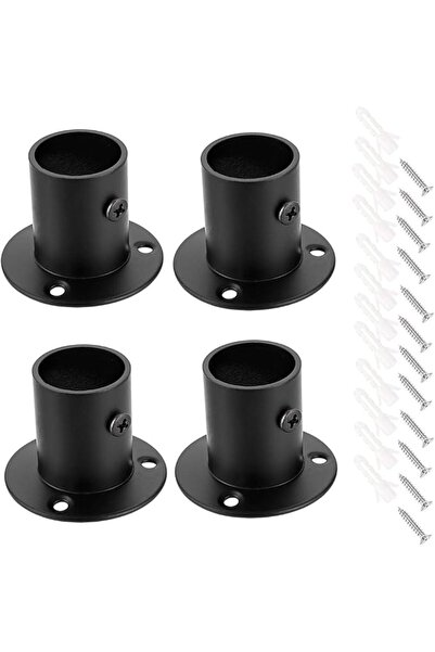 KASTWAVE 4 Pack Stainless Steel Pole Socket Flanges, Wall Mount Rod Holders w...