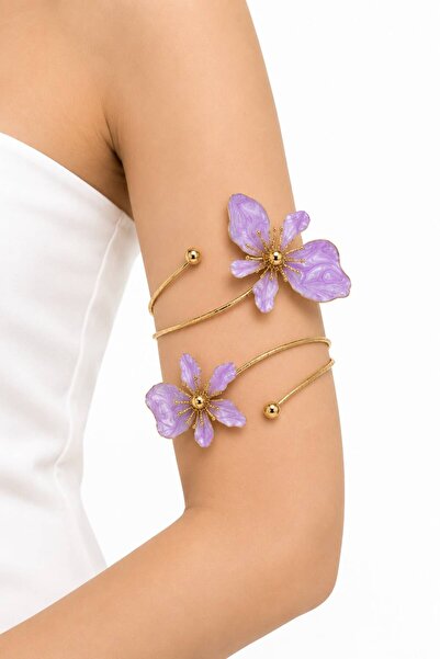 perry accessories Azure Bloom Blue Enamel Special Design Pazu Bracelet Gold D...