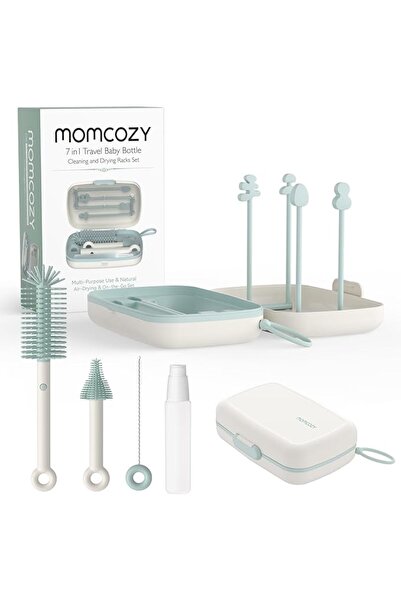 Momcozy مجموعة فرش تنظيف الزجاجات - طقم تنظيف زجاجات الأطفال مع فرشاة سيليكون...