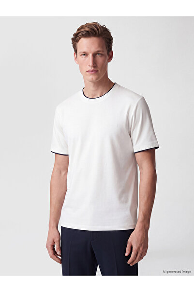 LC Waikiki Nevavm Differential Oval Collar Men's T-Shirt