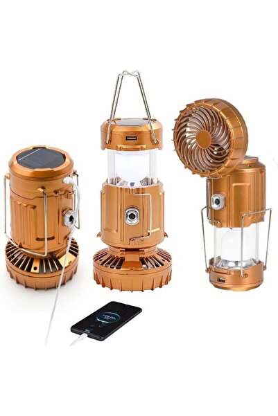 Morvena Picks Lanternă de camping cu ventilator, lanternă/torță pliabilă, reî...