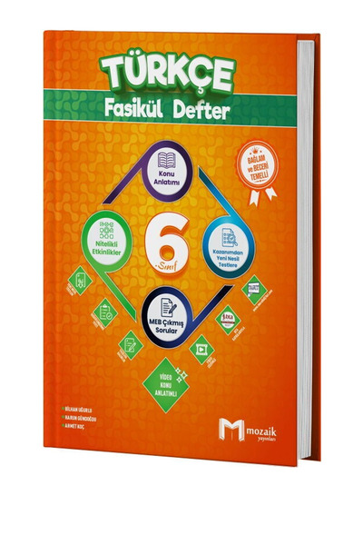 Mozaik Yayınları 6. Sınıf Türkçe Fasikül Defter 2027
