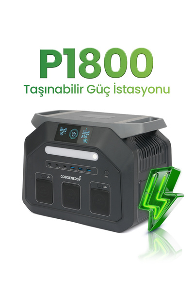 goboenergy P1800 1024Wh LiFePO4 1800W Max. Taşınabilir Güç İstasyonu,Güç Kaynağı
