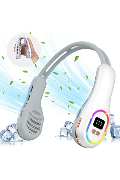 Morvena Picks Ventilator portabil pentru gât cu iluminare ambientală cu LED R...