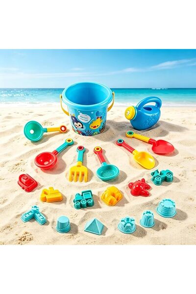 SmartMaster Beach Toys for Kids Toddlers, Sand Bucket and Shovels Set ,Travel...