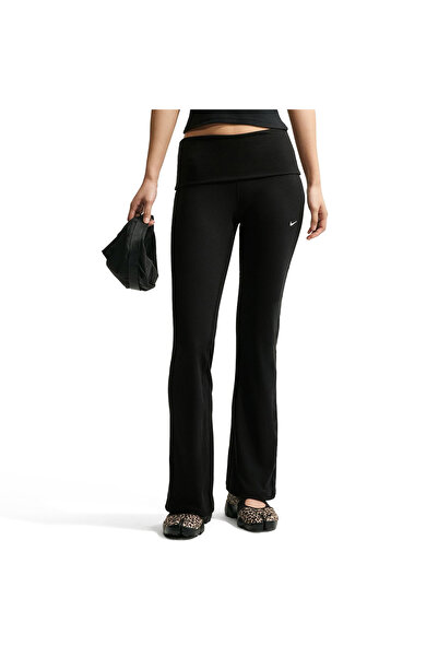 Nike W NSW CHILL KNIT RIB ΠΑΝΤΕΛΟΝΙ IF0240-011 Μαύρο S