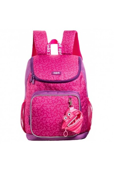Zipit Раница Wildlings Premium - Розова, с безплатен мини джоб с цип, 37 x 23...