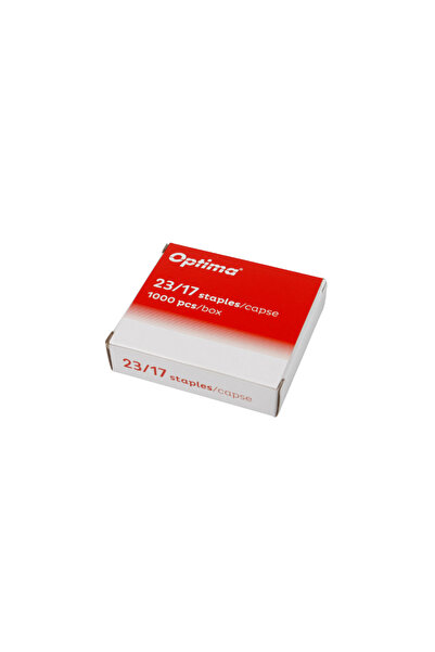 Optima Скоби 23/17, 1000 бр./кутия, Телбод с перфоратор