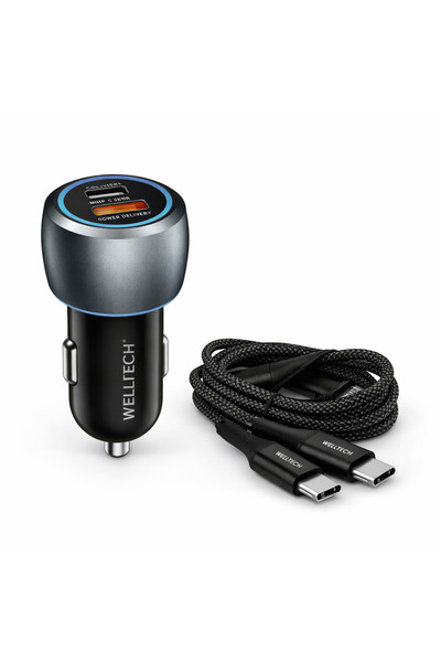 WELLTECHINTERNATIONAL WELLTECH CAR89 52.5W Fast Car Charger, PD 30W + QC 22.5...