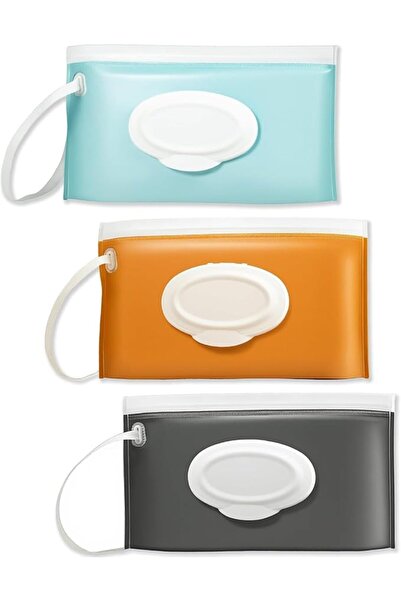 TERRIFI 3 Pcs Portable Wipes Dispenser, Reusable Travel Pouch for Wet Wipes a...